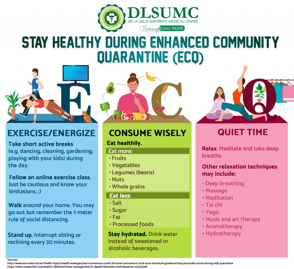 Stay Healthy during Enhanced Community Quarantine (ECQ)