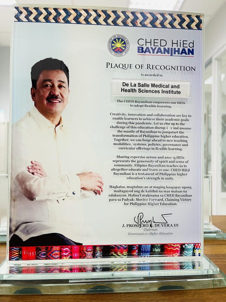 CHED recognizes DLSMHSI for supporting Hi-Ed Bayanihan Project